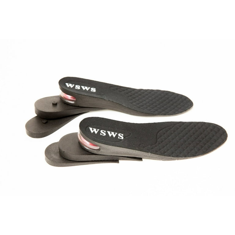 WSWS 3 Layer Height Increase Taller Insole Shoes Pad Air Cushion for MEN