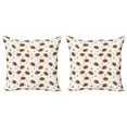 thumbnail image 1 of Ambesonne Hedgehog Throw Pillow Cover 2 Pack, Playful Forest Animals, 20", Multicolor, 1 of 2