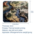 thumbnail image 5 of Map Section Square Printed Desk Mat Gaming Mouse Pad Non-Slip Rubber Bottom 8.3x9.8 Inch - Suitable for Office and Gaming, 5 of 6