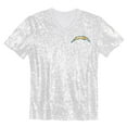 thumbnail image 2 of Girls Youth Justin Herbert Powder Blue Los Angeles Chargers Sequin V-Neck Fashion Jersey, 2 of 3