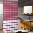 thumbnail image 6 of Stall Fabric Shower Curtain 36Wx72H inch,RV Red and White Striped Bathroom Shower Curtains,T ü rkiye Stripe Modern Farmhouse Bath Curtain with Hooks,Waterproof Fabric, 6 of 6