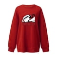 thumbnail image 2 of Gibobby Sudadera de mujer Sudadera sin Botones Sudadera para Mujer(Rojo,M), 2 of 3