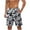 Silver, variant on ZCFZJW Summer Tropical Palm Tree Print Swim Trunks for Men Lightweight Casual Quick Dry Drawstring Elastic Waist Beach Hawaiian Shorts Pants with Pockets Navy Blue M