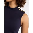 thumbnail image 4 of Free Assembly Women’s Button Shoulder Sleeveless Sweater Dress, Sizes XS-3XL, 4 of 5