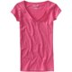 thumbnail image 1 of Aeropostale - Camiseta básica con cuello en V para mujer, color rosa, XL, 1 of 1