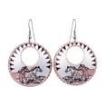 thumbnail image 4 of FRONT LINE JEWELRY Artisan-crafted Horses Jewelry Collection: Cutout Horse Earrings/Horse Art Jewelry/Watercolor Horse Earrings\Horse Gifts (EagleFeather), 4 of 12