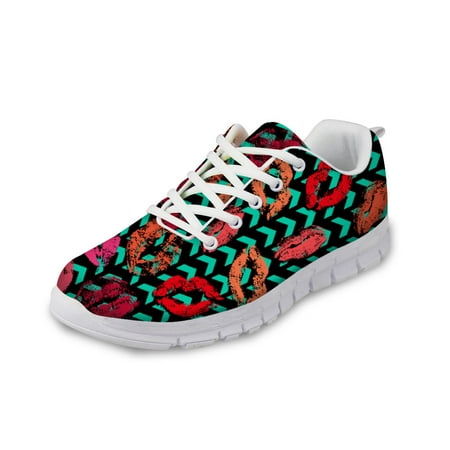 

Spring Women Casual Flats Shoes Sneakers Stylish Woman 3D Women s Sexy Lips Pattern Comfortable Mesh Ladies Footwears