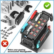 Kytok Switch Games Storage Organizer Tower with Joy Con Controller Charger, Nintendo Switch OLED Accessories, Switch Docking Station with Pro Controller Holder