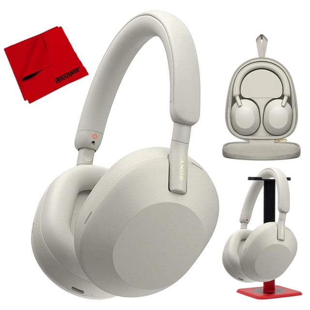 Auriculares Sony WH-1000XM5 inalámbricos con cancelación de ruido plateados