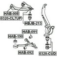 thumbnail image 2 of Febest BUSHING, FRONT LOWER CONTROL ARM # HAB-190 OEM 51391-TA0-A01, 2 of 2
