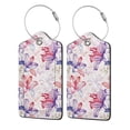 thumbnail image 5 of Rocae Lilies Flowers for Leather Luggage Baggage Tags ID Label Privacy Cover ID Label with Stainless Steel Loop and Address Card, 5 of 5