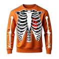 thumbnail image 4 of Afdoent Sweatshirts for Men Halloween Print Sweatshirt Fashion Long Sleeve Crewneck Pullover for Holiday Party, 4 of 4