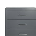 thumbnail image 5 of GDF Studio Borah Contemporary Faux Wood 5 Drawer Dresser, Charcoal Gray and Black, 5 of 9