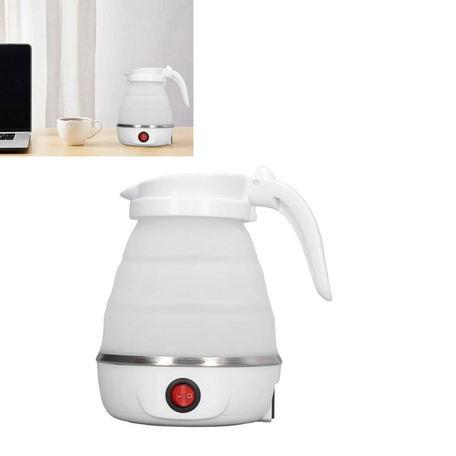 Folding Electric Kettle 0.6L 400W, Travel Design, Easy to Use, Food Grade Protection, Portable, Heat Preservation, US Plug 110V for Hot Milk Coffee Tea Boiling Water