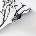 thumbnail image 4 of DriftAway Tree Branch Abstract Ink Printing Lined Thermal Insulated Window Curtain Valance Rod Pocket 52" x 18" Plus 2" Header, Black White 2 Pack, 4 of 7