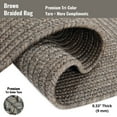 thumbnail image 6 of Homespice Smoke Braided Rug 22x72in Runner Grey-Brown Colors. Washable Indoor-Outdoor. Uses- Entryway, Kitchen, Bathroom, Anti-Fatigue, Sink Spill Absorbing, Ergonomic Comfort Standing Mat, 6 of 7