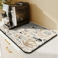 thumbnail image 2 of Coffee Bar Mat Accessories for Countertop Absorbent Hide Stain Rubber Backed Dish Drying Mats for Kitchen Counter Draining Pad Decor Gift Fit Under Coffee Maker Coffee Pot Espresso Machine (24x16in), 2 of 6