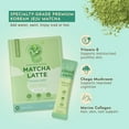 thumbnail image 3 of Clöud Café Collagen Infused Matcha Latte Powder - Vitamin E, Chaga Mushroom, & Marine Collagen Powder Instant Tea (10 Sachets), 3 of 9