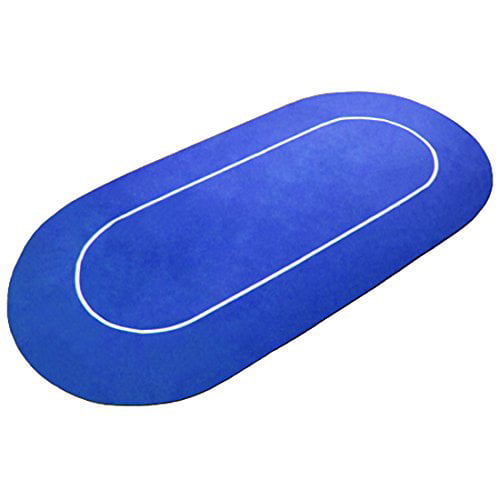 Blue Casino Poker Style Sure Stick Rubber Foam Table Top w/ Carrying Case 