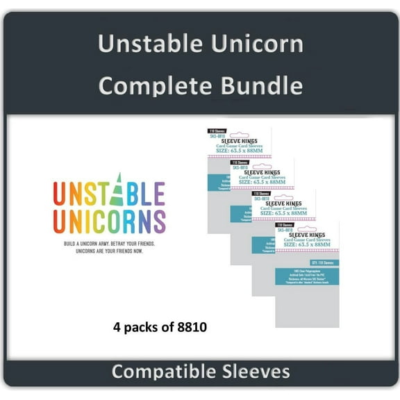 "Unstable Unicorns" Complete Compatible Sleeve Bundle (8810 X 4)