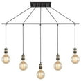 thumbnail image 2 of Woodbridge Lighting Fulton G125 5-Light Metal Linear Pendant in Bronze/Brass, 2 of 5