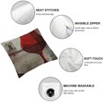 thumbnail image 4 of Acheng Decorative Throw Pillow Cover Wine Paris Red Eiffel Tower Window Simple Clip Abstract Alcohol Bar Bottle Cafe Wineglass Pillowcase Square Size Cushion Case,2 Pcs White, 4 of 6