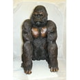 thumbnail image 3 of Nifao King Kong Bronze Statue – Outdoor Garden Decor Sculpture, 32"L x 28"W x 49"H, 3 of 13