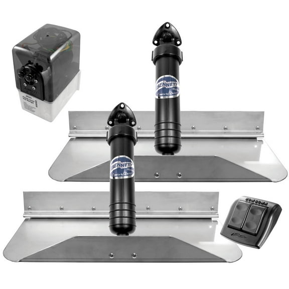 Bennett 189E Hydraulic Trim Tab Set with Euro-Style Control - 18" x 9"