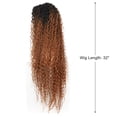 thumbnail image 2 of Unique Bargains Lace Front Wigs for Women 32" Black Gradient Brown Long Water Wave with Wig Cap, 2 of 7