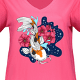 thumbnail image 3 of Inktastic Japanese Koi Fish Pond with Stars Women's Plus Size V-Neck T-Shirt, 3 of 4