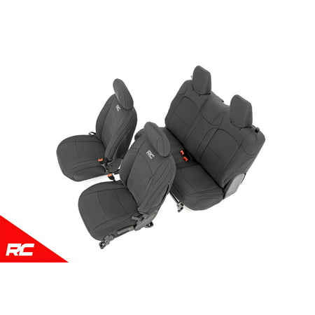 Rough Country Neoprene Seat Covers compatible w/ 2018-2019 Jeep Wrangler JL Custom