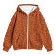 thumbnail image 4 of SERTGUTR Girls Leopard Print Hooded Sweatshirt, Zip Up Fleece Jacket with Pockets, Long Sleeve Casual Outerwear, Everyday School Outdoor Warm Coat, 4 of 8