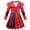 Red Black, variant on Wonderland Costume Dress, Assorted Red Blue Gradient Long Sleeve Fantasy Halloween Cosplay Party Outfit