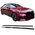thumbnail image 2 of Ikon Motorsports 2PCS Side Skirts Extensions Rocker Panel for 2024-2026 BMW G60 5-Series Sedan W/M Sport Package M-Sport Style Gloss Black 51-19-5-A56, 2 of 3