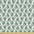 thumbnail image 2 of Geometric Fabric by the Yard Upholstery, Illustration of Wavy Corner Like Pointers in Continuous Pattern Art Print, Decorative Fabric for DIY and Home Accents, White and Grey by Ambesonne, 2 of 5