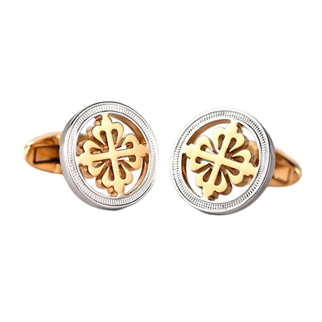 Gemelos de clásicos gemelos de esmoquin con circulares Gemelos para bodas, cócteles, hombres de negocios Hugo Gemelos de camisa