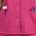 thumbnail image 3 of HeedFit Women’s Snap Front Scrub Top, V-Neck, 3 Pockets, Short Sleeve, m, Hot Pink, 3 of 7