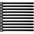 thumbnail image 2 of 50 Pcs Reusable Fastening Cable Ties, Microfiber Cloth 12 Inch Hook and Loop Cord Ties, Black, 2 of 4
