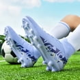 thumbnail image 3 of Yiomxhi Soccer Cleats for Men Younth Adult Lightweight Football Shoes with Ankle Support, Breathable Outdoor Turf Cleats for Training and Matches, Long Studs and Short Studs, 3 of 7
