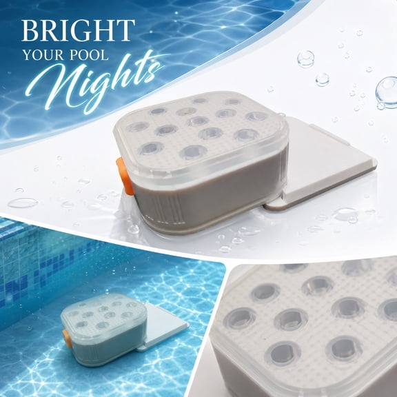 Magnetic Submersible LED Pool Lights, Rechargeable Battery Powered Color Changing Waterproof Underwater Lights with Remote for Pool Decor
