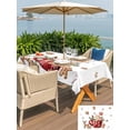 thumbnail image 4 of Outdoor Tablecloth with Umbrella Hole and Zipper, Christmas Rectangle Table Cloth 60x120 Inch Waterproof Tablecloth, Xmas Deer Ice Cream Cookies Candy Pine Needles Picnic Table Cover for Patio, 4 of 7