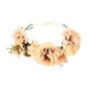 thumbnail image 3 of Diadema de corona floral Sunnimix Tocado de flores para mujer Champán, 3 of 8