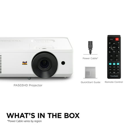 ViewSonic - Home and Office PA503HD 1080P DLP Projector - White