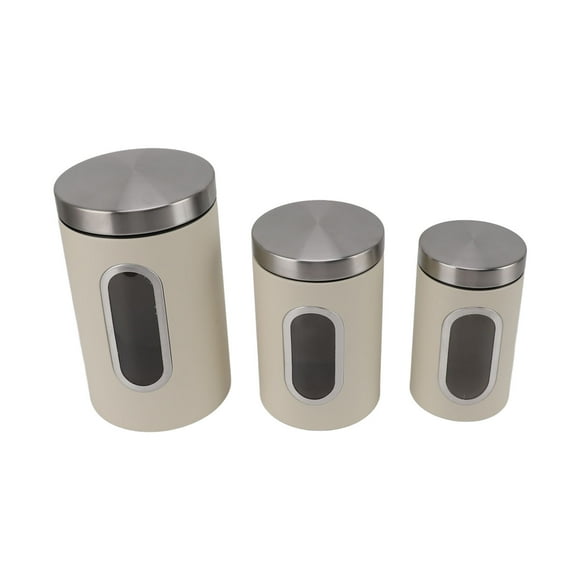 3Pcs Kitchen Canisters Set Visible Decorative Decorated for Grains Adornment Food Jars Canisters