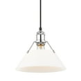 thumbnail image 2 of Orwell 1-Light Pendant in Chrome with Opal Glass, 2 of 3