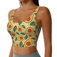 thumbnail image 2 of Pofeuu Leaves Avocado Print Sports Bra for Women Sexy Vest Yoga Running Gym Fitness Crop Bras Tops-Medium, 2 of 8