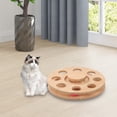 thumbnail image 4 of Juguete interactivo para gatos de madera con bolas, pista segura, juguete interactivo para Placa giratoria, 4 of 8