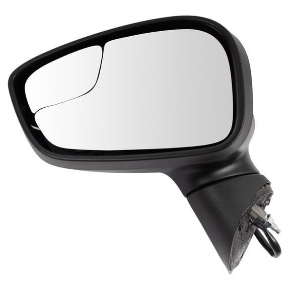 TRQ Driver Side Power Mirror without Heat Black Smooth Paint to Match Fits 2011-2019 Ford Fiesta FO1320458