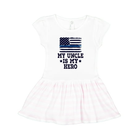 

Inktastic Police Officer Uncle is My Hero Gift Toddler Girl Dress