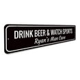 thumbnail image 3 of Drink Beer & Watch Sports Novelty Decor, Metal Wall Sign - 4x18 Inches, 3 of 4